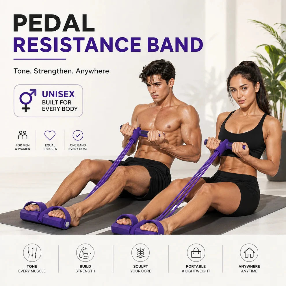 Yoga Pedal Puller Resistance Band With Handles Main image