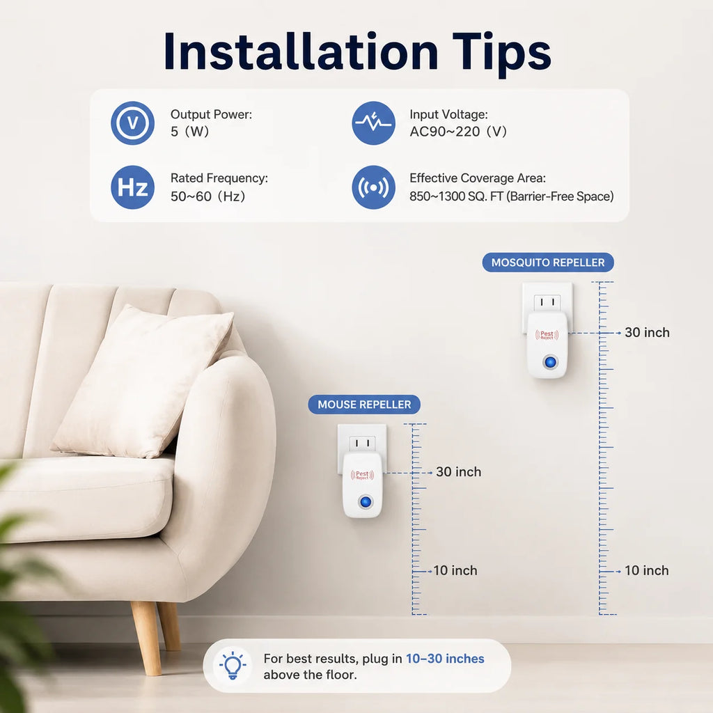 Pest Reject™ – Powerful Ultrasonic Pest Repeller (Buy 1 Get 1 Free)
