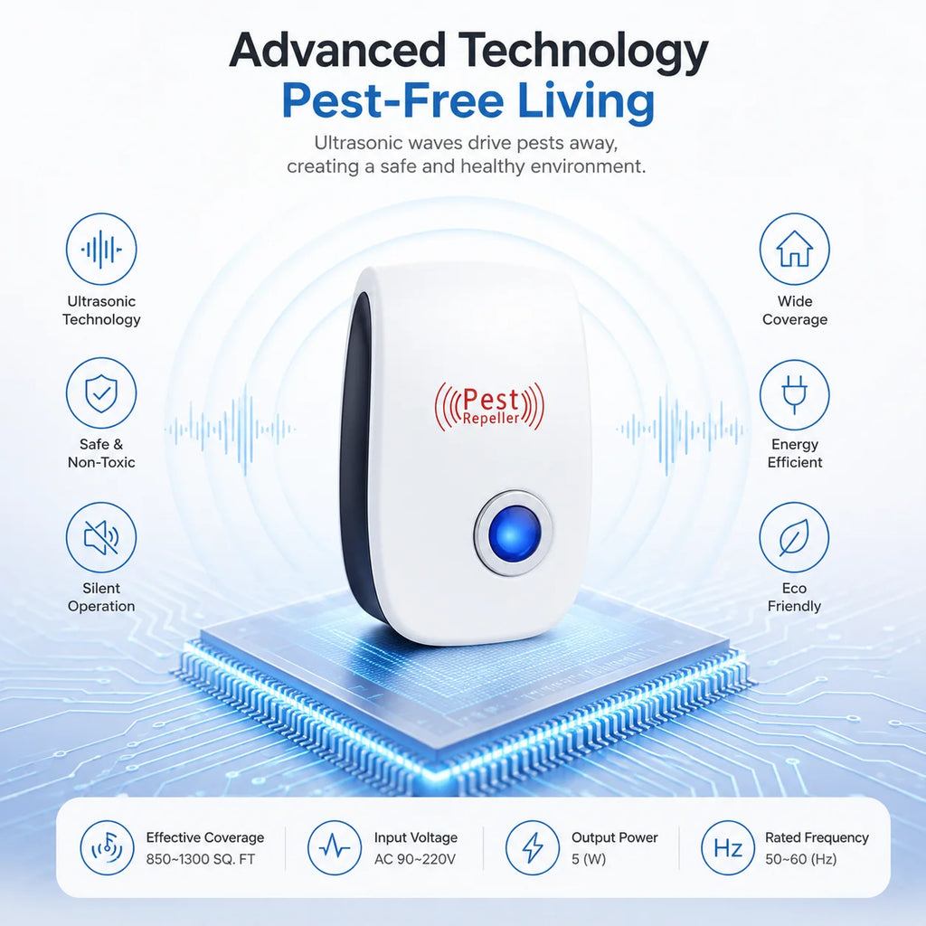 Pest Reject™ – Powerful Ultrasonic Pest Repeller (Buy 1 Get 1 Free)