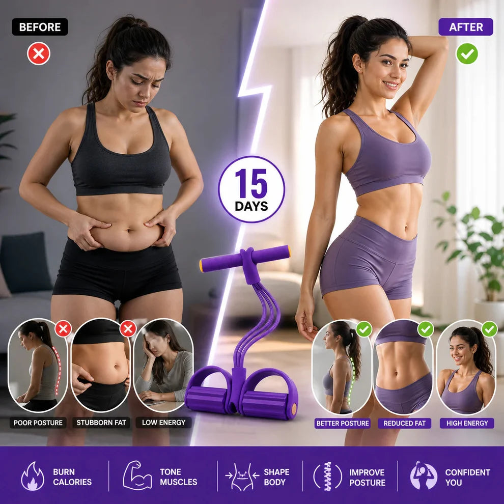 Yoga Pedal Puller Resistance Band With Handles Secondary image