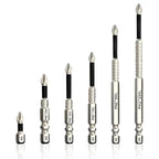 6 Pcs Magnetic Screwdriver Bit Set Electric Drill Screwdrivers Bits Heavy Duty Alloy