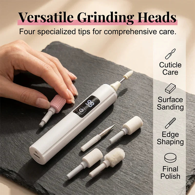 Professional Electric Nail Drill – Multi-Head & Digital Speed Control