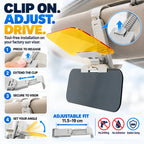 ☀️ 2-in-1 Day & Night Anti-Glare Car Visor Extender – Adjustable Dual-Lens Driving Shield