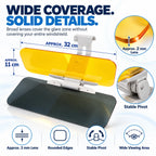 ☀️ 2-in-1 Day & Night Anti-Glare Car Visor Extender – Adjustable Dual-Lens Driving Shield