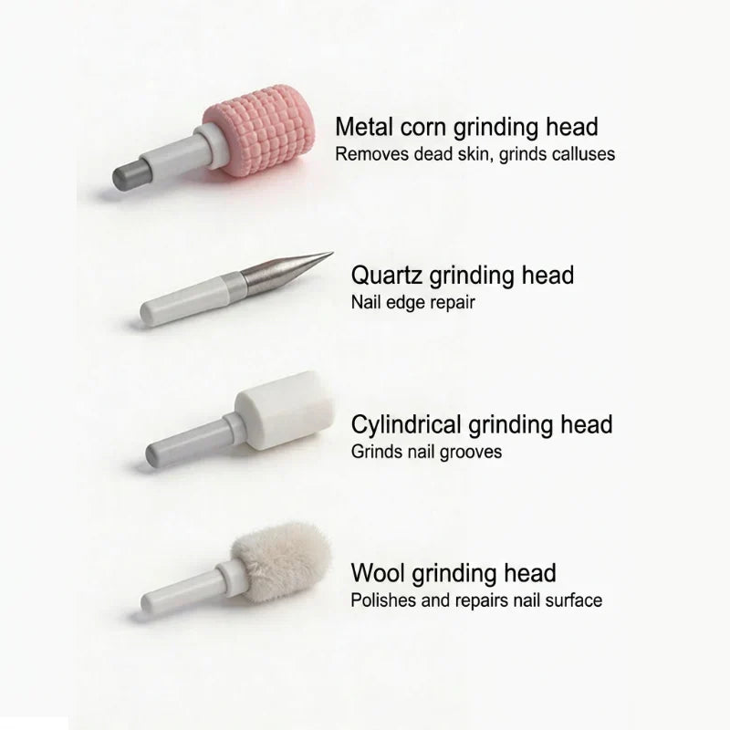 Professional Electric Nail Drill – Multi-Head & Digital Speed Control