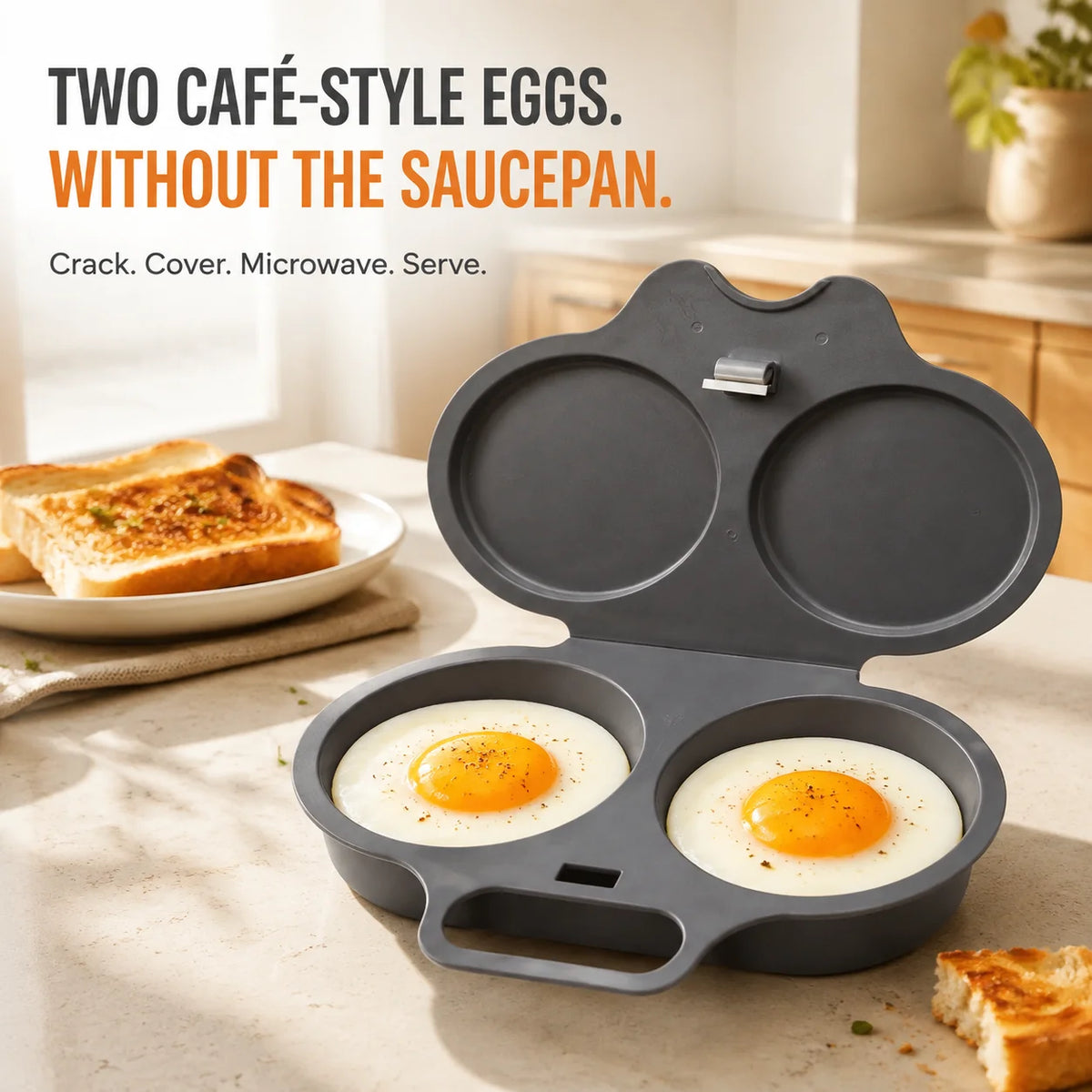2‑Pack Easy‑To‑Clean Microwave Omelette Maker, Multifunctional Egg Poacher 🍳