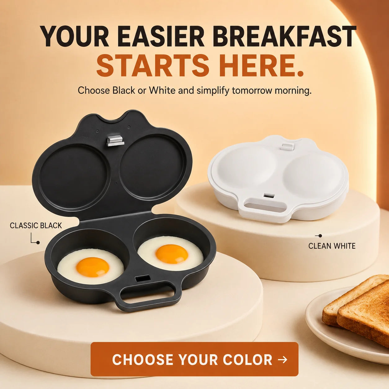 2‑Pack Easy‑To‑Clean Microwave Omelette Maker, Multifunctional Egg Poacher 🍳 Secondary image
