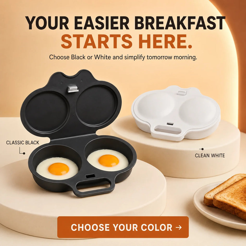 2‑Pack Easy‑To‑Clean Microwave Omelette Maker, Multifunctional Egg Poacher 🍳