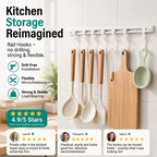 🏠50% OFF⏰ Multifunctional sliding hook, drill-free mounting, adjustable, ideal for kitchen & bathroom
