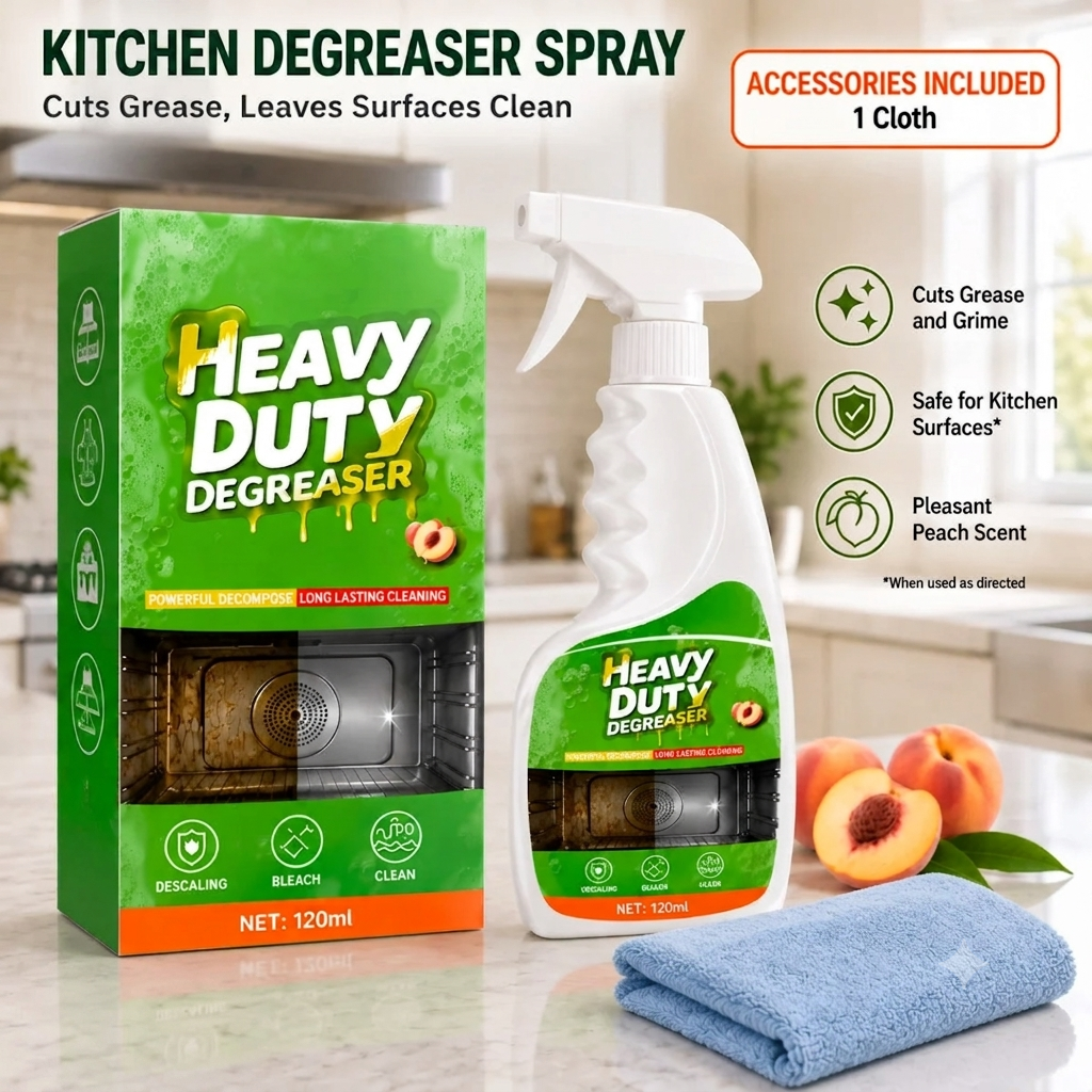 🧽 Heavy-Duty Grease Cleaning Spray – Cut Through Tough Grease Without Endless Scrubbing | Pack Of 2