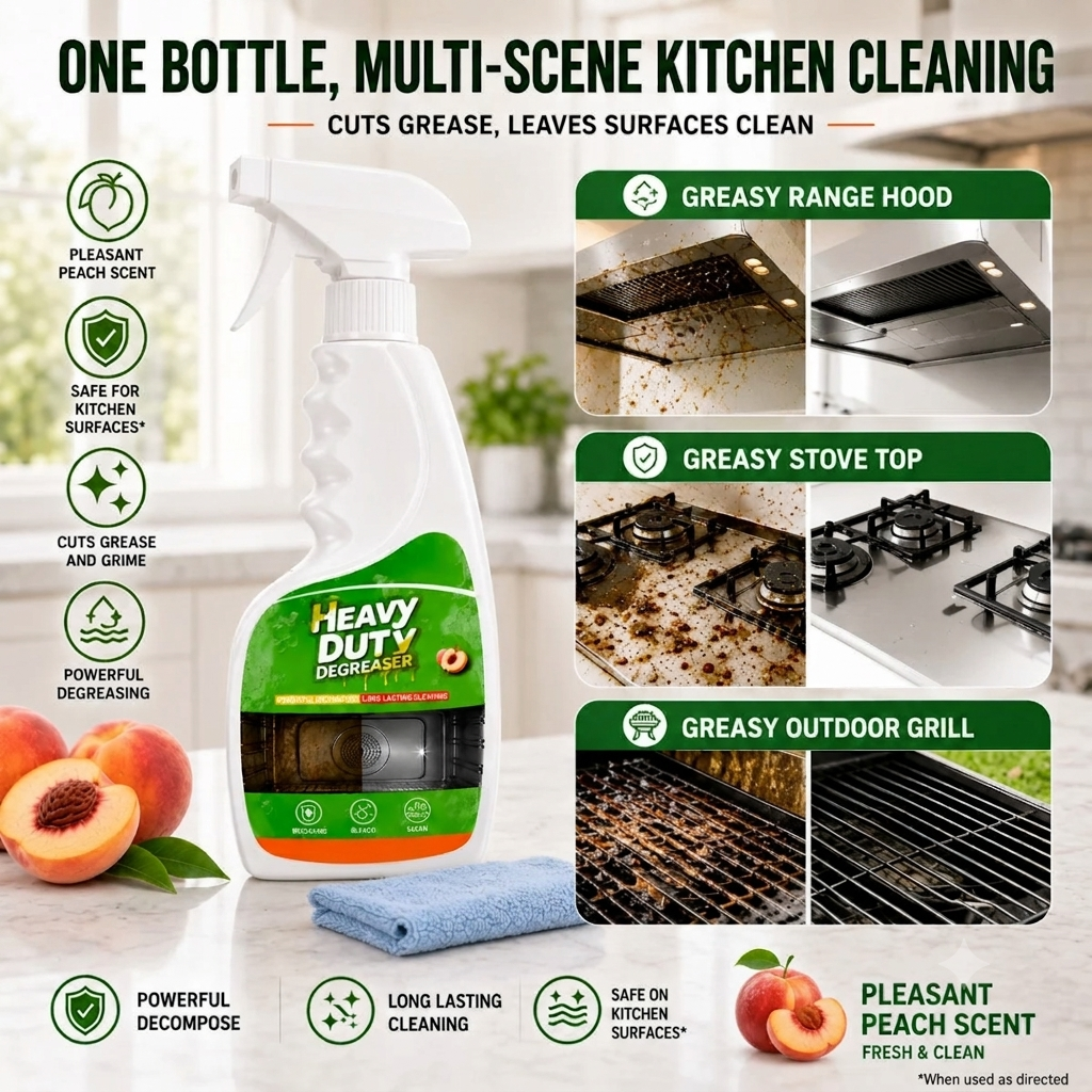 🧽 Heavy-Duty Grease Cleaning Spray – Cut Through Tough Grease Without Endless Scrubbing | Pack Of 2