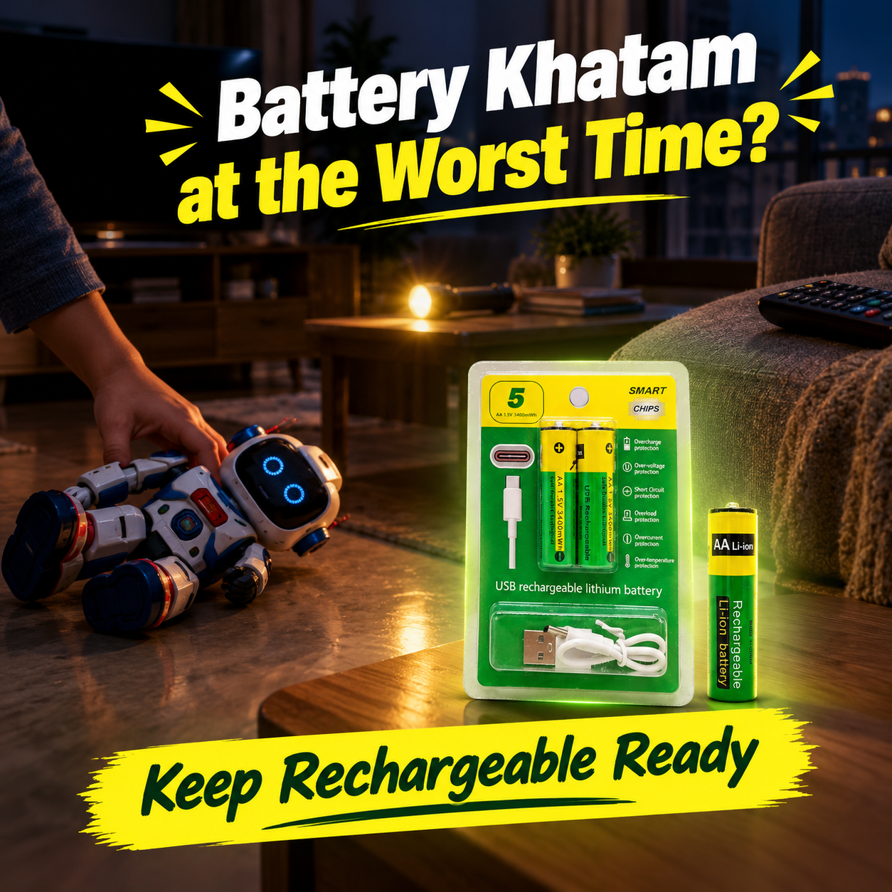 Rechargeable power when you need it