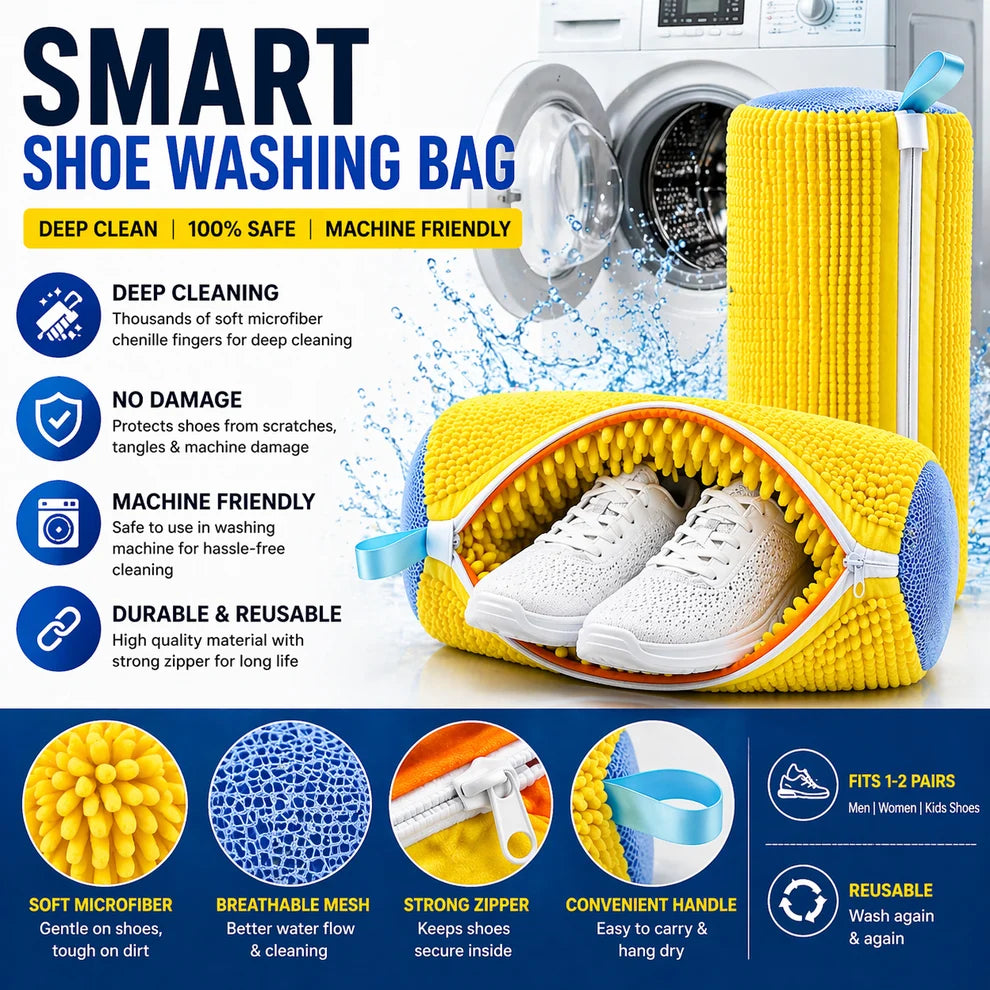 Wash Your Shoes in the Machine Without the Mess! 👟✨