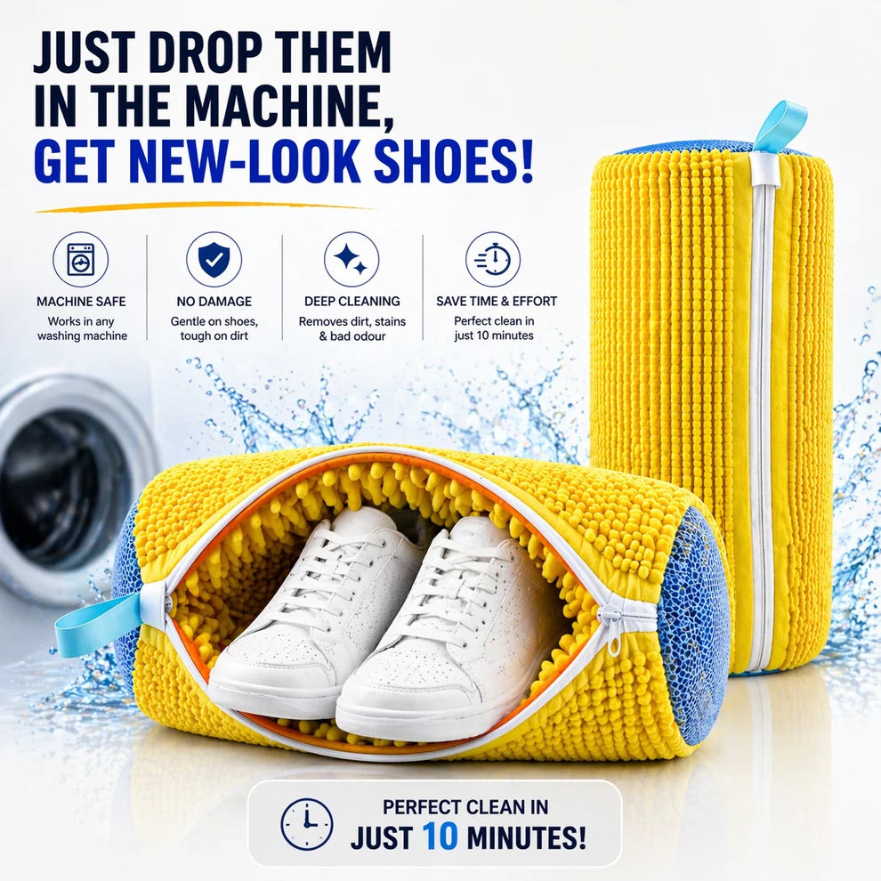 Wash Your Shoes in the Machine Without the Mess! 👟✨