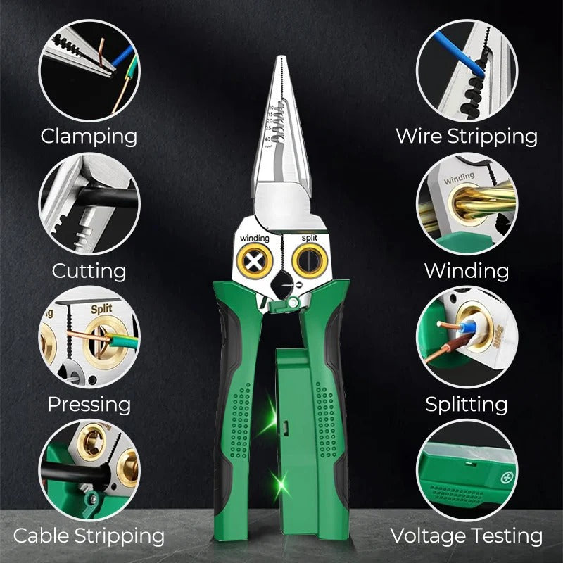 🔥8-in-1 Multi-Functional Wire Stripper Scissors With Electrical Test Main image