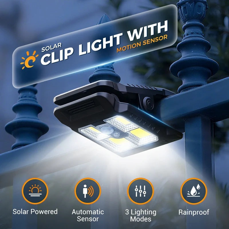 Outdoor Solar Clip Light with Motion Sensor Main image