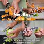 SwiftPeel™ – 3 in 1 Stainless Peeler | Sharp Blades, Anti-Rust | For Quick, Clean Prep