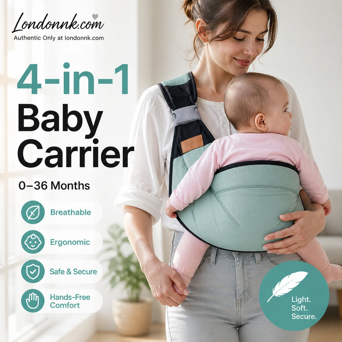 🎉 2026 Sale — Over 30,000 Sold! 👶 4-in-1 Breathable Baby Carrier – 0-36 Months, Front/Back/Facing In/Out – Hands-Free Comfort for Parent & Baby! ✨ Main image