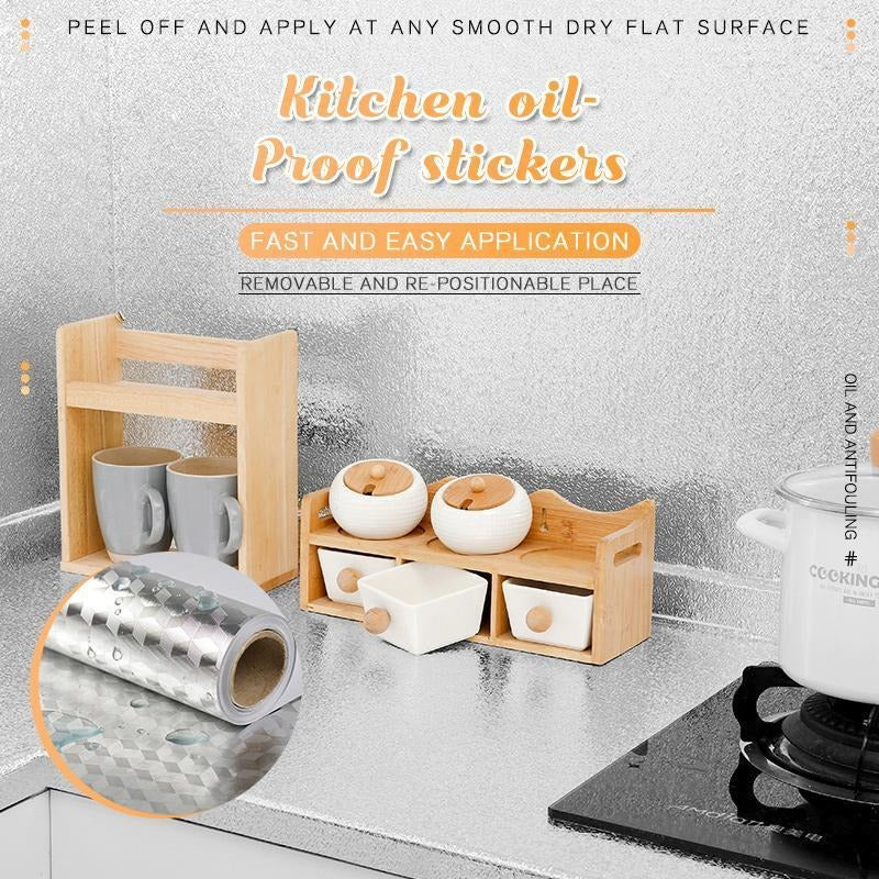 Premium Oil-Proof Waterproof Kitchen Sticker Roll | 5 Powerful Benefits in 1 Cover | Buy 1 Get 1 Free