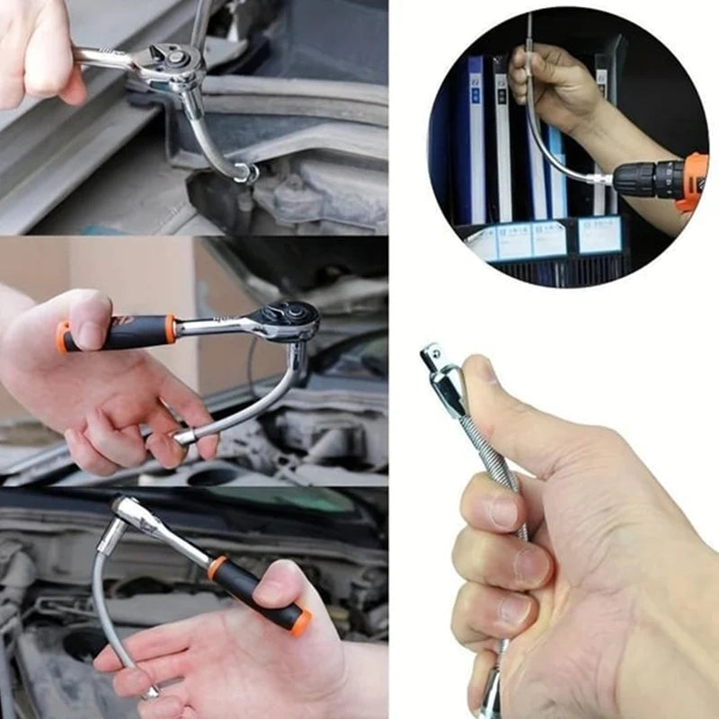 🔩 50% OFF ⚙️ Flexible ratchet extension bar – Reaches tight corners, ball lock – ideal for auto repair or DIY 🛠️