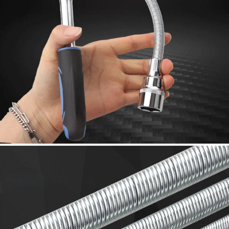🔩 50% OFF ⚙️ Flexible ratchet extension bar – Reaches tight corners, ball lock – ideal for auto repair or DIY 🛠️