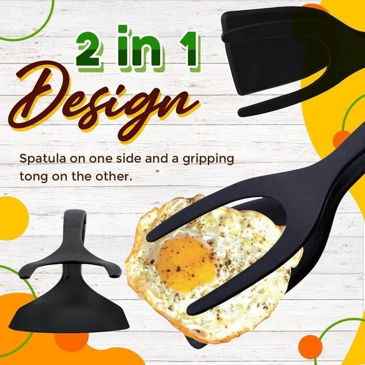 📢📢50% OFF !! ⏰ 2-in-1 Spatula Clip – Heat-Resistant Silicone & Non-Slip Handle – Kitchen Cooking Essential