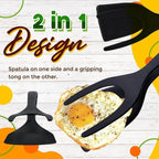 📢📢50% OFF !! ⏰ 2-in-1 Spatula Clip – Heat-Resistant Silicone & Non-Slip Handle – Kitchen Cooking Essential