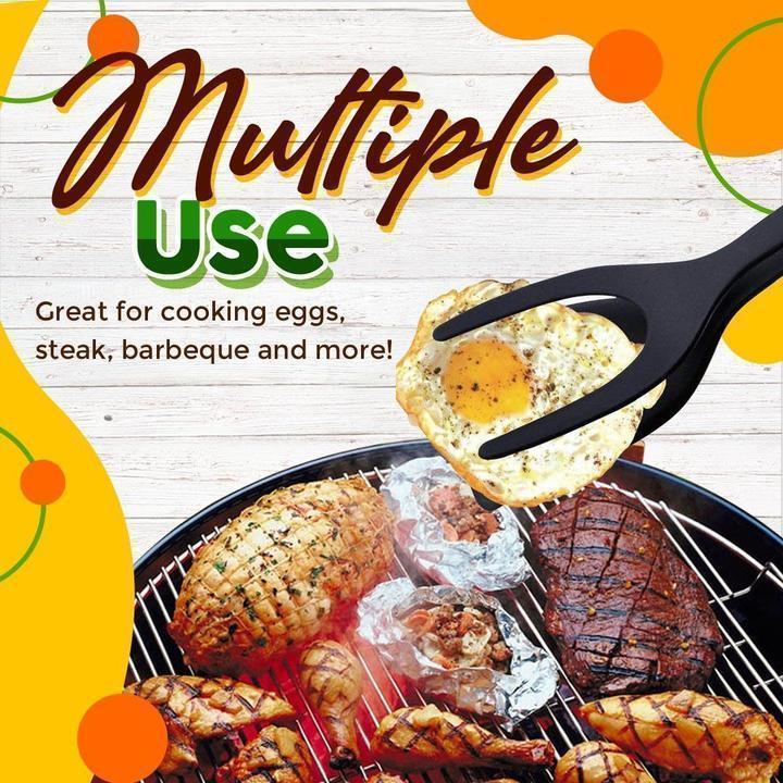 📢📢50% OFF !! ⏰ 2-in-1 Spatula Clip – Heat-Resistant Silicone & Non-Slip Handle – Kitchen Cooking Essential
