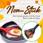📢📢50% OFF !! ⏰ 2-in-1 Spatula Clip – Heat-Resistant Silicone & Non-Slip Handle – Kitchen Cooking Essential