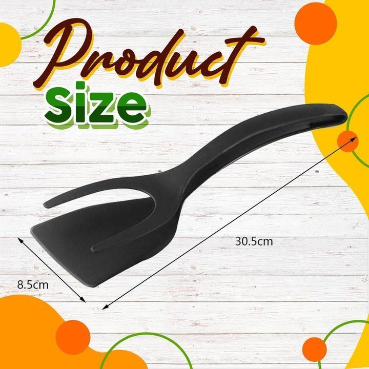 📢📢50% OFF !! ⏰ 2-in-1 Spatula Clip – Heat-Resistant Silicone & Non-Slip Handle – Kitchen Cooking Essential