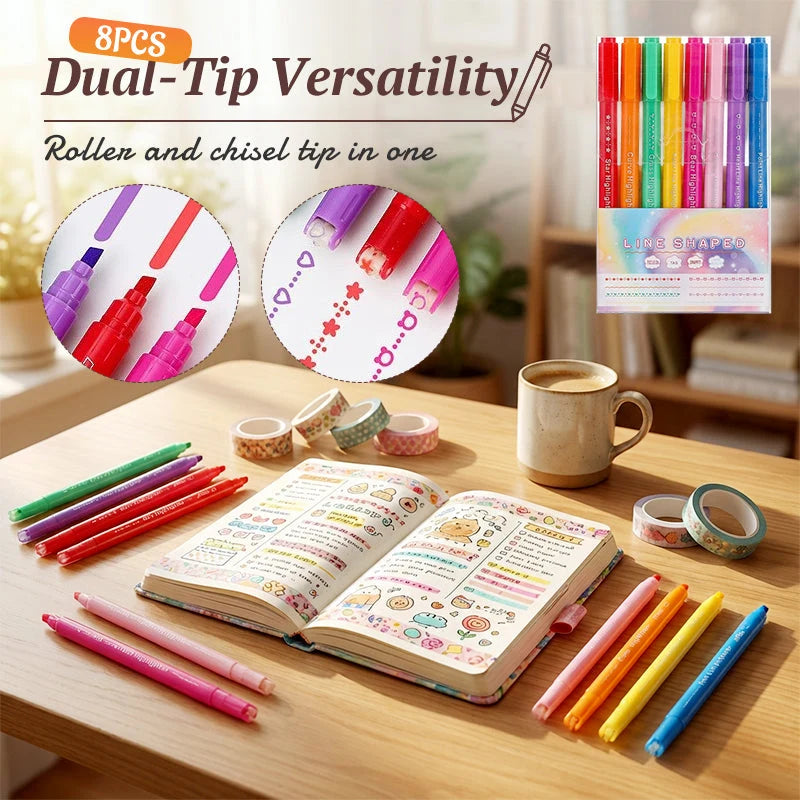 Dual Tip Curve Highlighter Set