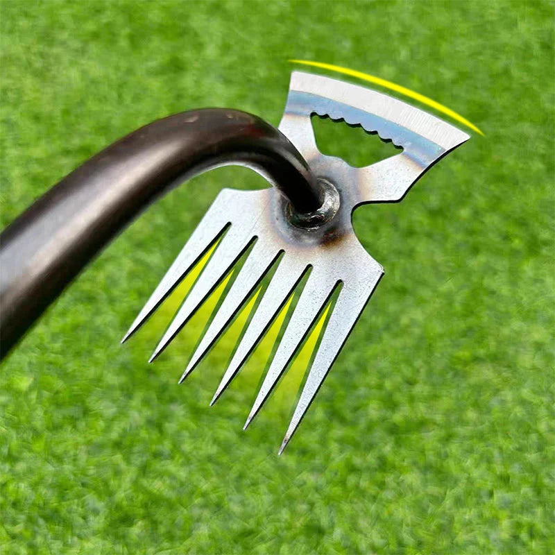 🌱50% OFF NOW! Manual Weed Remover Tool‑ Multi‑Function Garden Weeding Rake, Heavy‑Duty Metal Hand Weeder for Lawn, Backyard & Farm Planting Main image